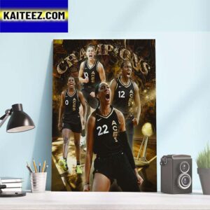 Congratulations Las Vegas Aces Go Back To Back 2022 2023 WNBA Champs Art Decor Poster Canvas