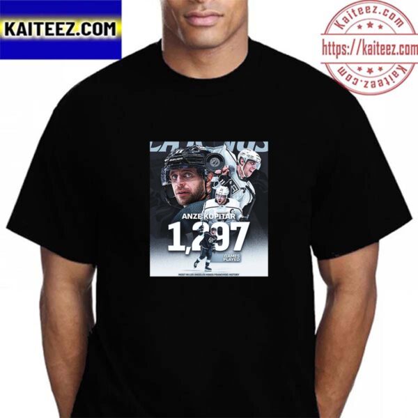 Congratulations to Anze Kopitar 1297 NHL Games Played All With The Los Angeles Kings Vintage T-Shirt