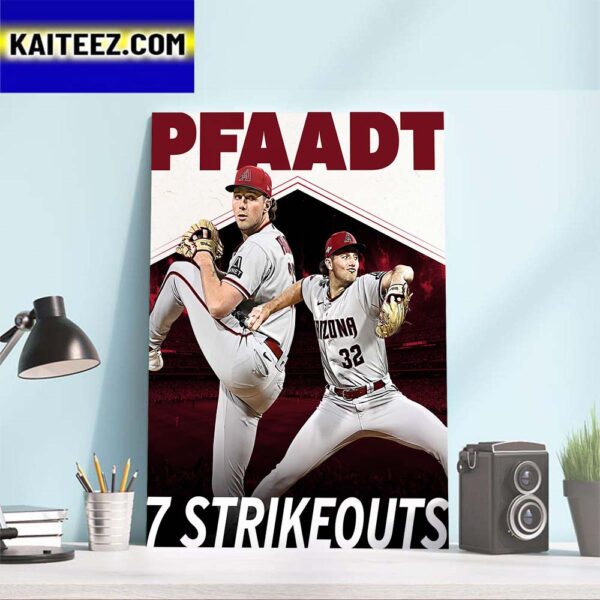 Congratulations to Arizona Diamondbacks Brandon Pfaadt 7 Strikeouts Art Decor Poster Canvas