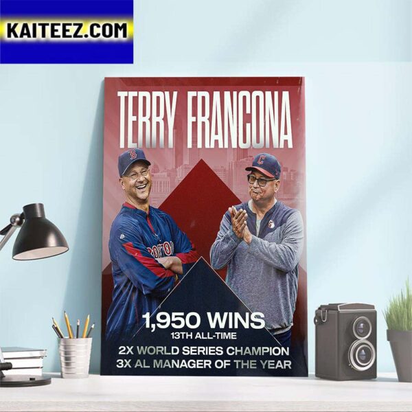 Congratulations to Coach Terry Francona With A Great Career In MLB Art Decor Poster Canvas