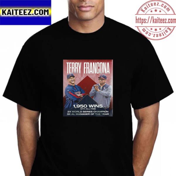 Congratulations to Coach Terry Francona With A Great Career In MLB Vintage T-Shirt