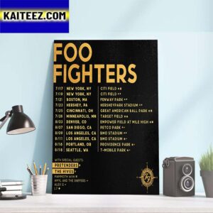 Foo Fighters The First 2024 US Shows Announced For Everything Or Nothing At All Tour Art Decor Poster Canvas