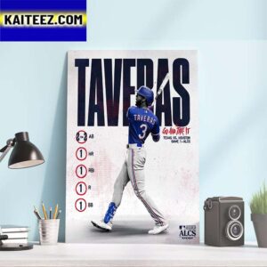 Go And Take It Leody Taveras Texas Rangers Vs Houston Astros Game 1 ALCS MLB Postseason Art Decor Poster Canvas