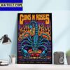 Guns N Roses Power Trip October 8th 2023 at Sacramento California Art Decor Poster Canvas