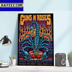 Guns N Roses Power Trip October 6th 2023 at Indio California Art Decor Poster Canvas