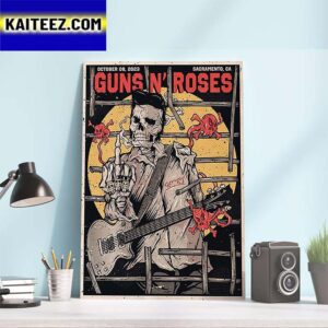 Guns N Roses Power Trip October 8th 2023 at Sacramento California Art Decor Poster Canvas