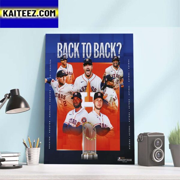Houston Astros Back-To-Back MLB World Series Art Decor Poster Canvas