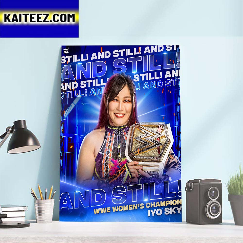 Iyo Sky And Still WWE Womens Champion Art Decor Poster Canvas