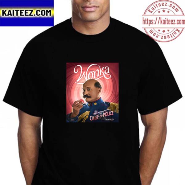 Keegan-Michael Key as The Chief of Police in Wonka Movie Vintage T-Shirt