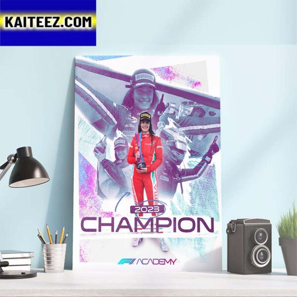 Marta Garcia For The 2023 F1 Academy Champions Art Decor Poster Canvas