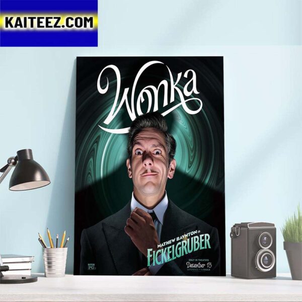 Mathew Baynton as Ficklegruber in Wonka Movie Art Decor Poster Canvas