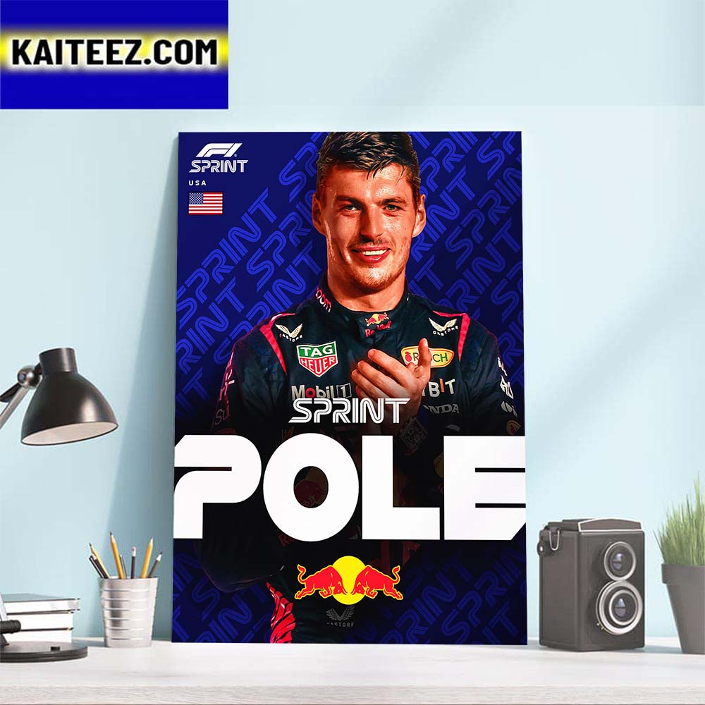 Max Verstappen Takes F1 Sprint Pole At US GP Art Decor Poster Canvas