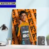 McLaren F1 Team Lando Norris Podium Three In A Row Art Decor Poster Canvas