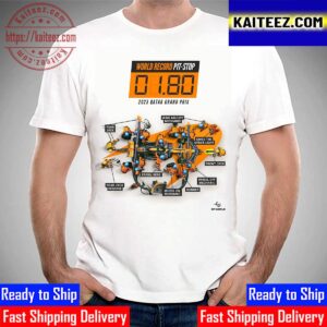 McLaren F1 Team New World Record Holders 1.80s The Fastest Ever F1 Pit-Stop at 2023 Qatar GP Vintage T-Shirt