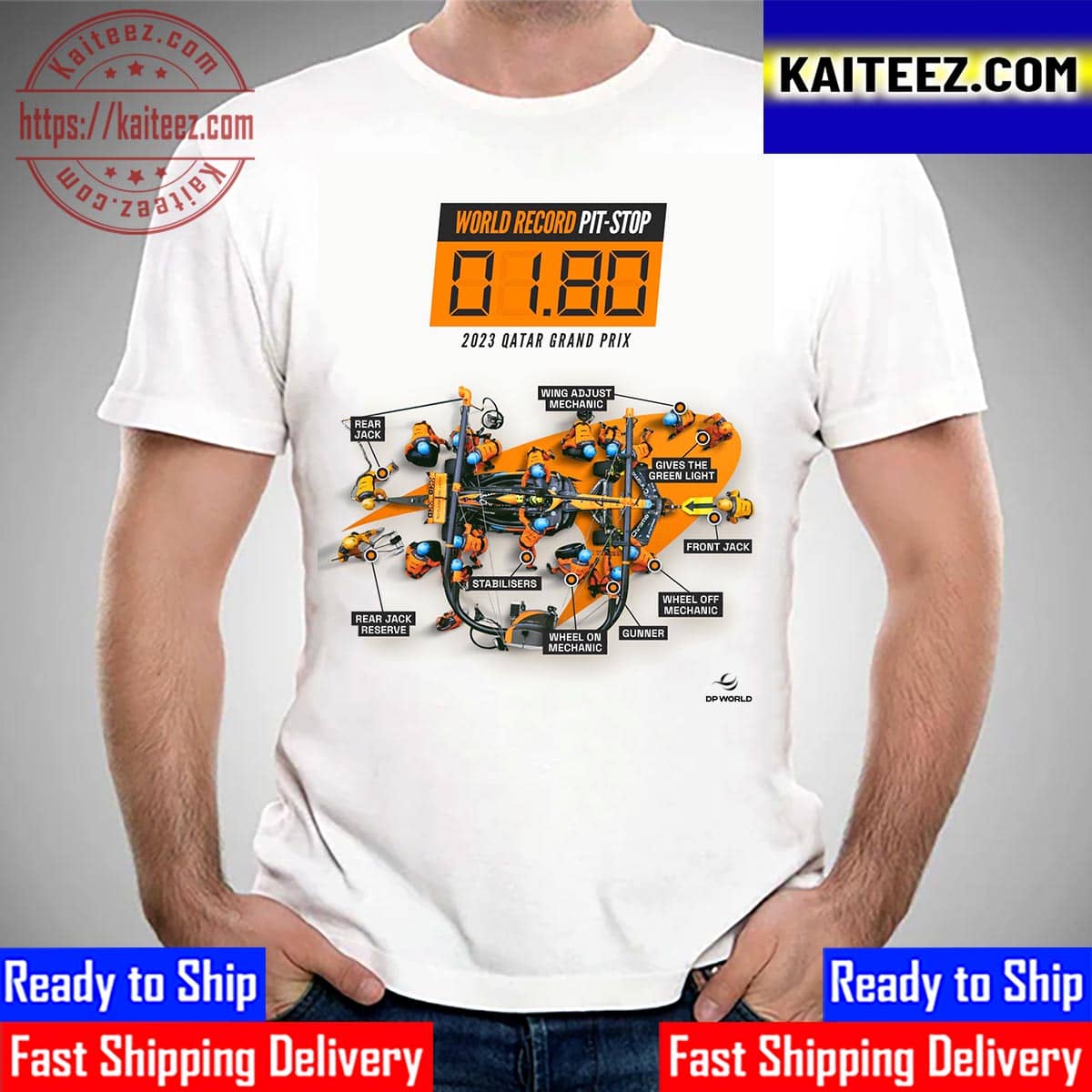 McLaren F1 Team New World Record Holders 1.80s The Fastest Ever F1 Pit-Stop at 2023 Qatar GP Vintage T-Shirt
