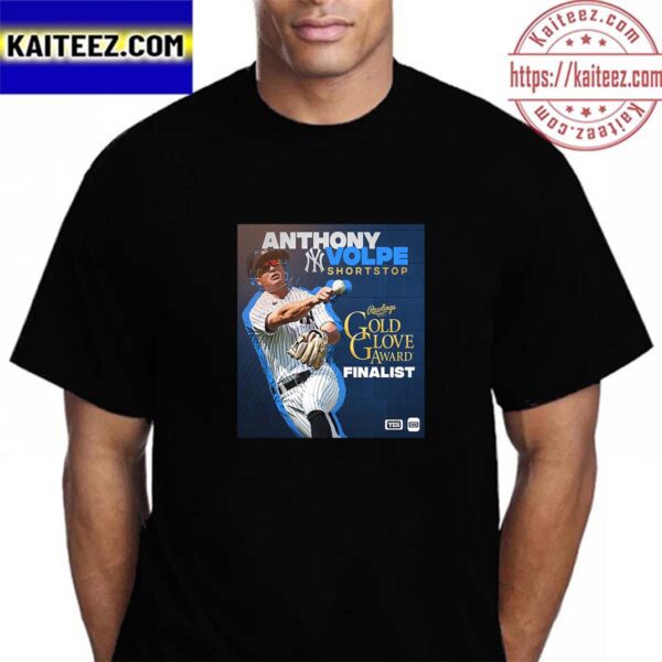 New York Yankees Anthony Volpe 2023 American League Shortstop Gold Glove Finalist Vintage T-Shirt