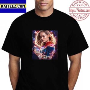 Official Poster For Brie Larson as Carol Danvers Captain Marvel In The Marvels Movie Of Marvel Studios Vintage T-Shirt