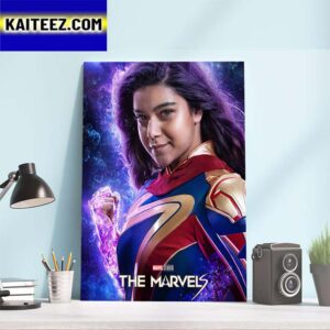 Official Poster For Iman Vellani as Kamala Khan Ms Marvel In The Marvels Movie Of Marvel Studios Art Decor Poster Canvas