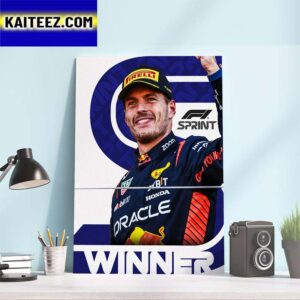 Official Poster For Max Verstappen Is The Winner F1 Sprint Art Decor Poster Canvas
