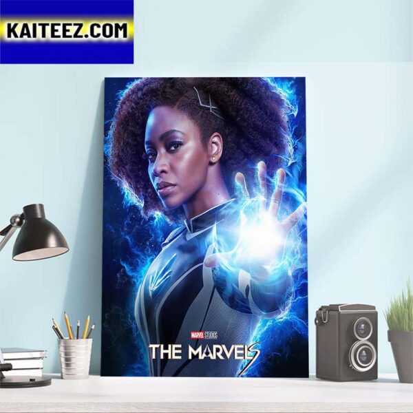 Official Poster For Teyonah Parris as Monica Rambeau In The Marvels Movie Of Marvel Studios Art Decor Poster Canvas