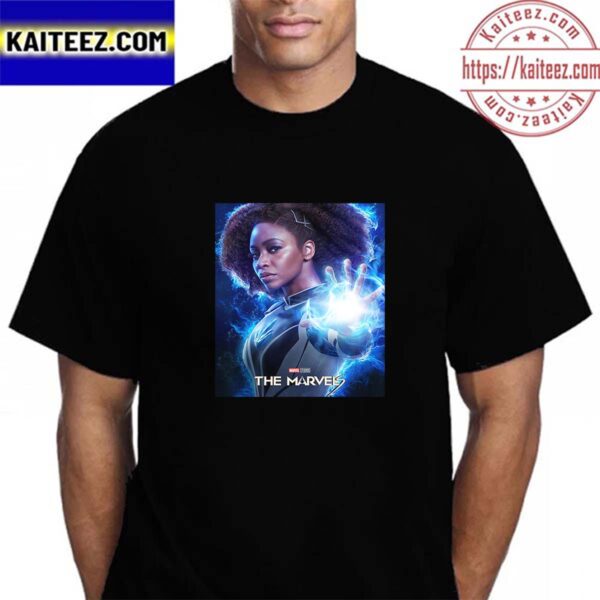 Official Poster For Teyonah Parris as Monica Rambeau In The Marvels Movie Of Marvel Studios Vintage T-Shirt