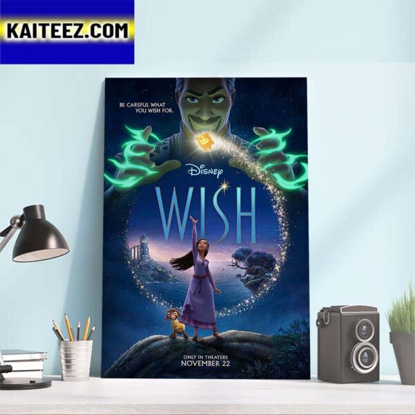 Official Poster For Wish 2023 Of Disney Art Decor Poster Canvas
