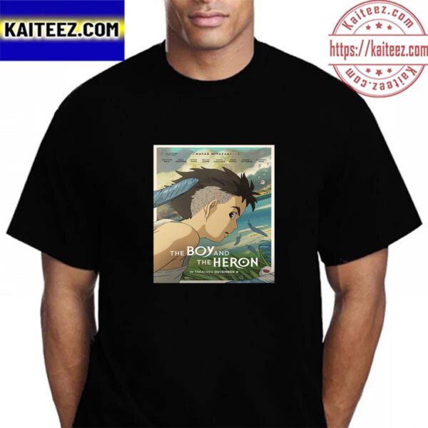 Official Poster The Boy And The Heron From Hayao Miyazaki And Studio Ghibli Vintage T-Shirt