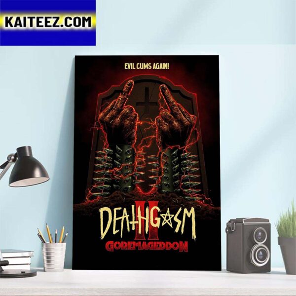 Official Teaser Poster For Deathgasm 2 Goremageddon Art Decor Poster Canvas