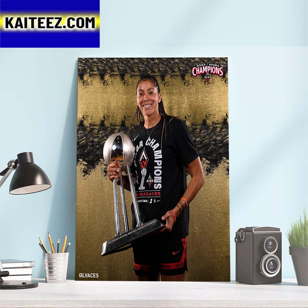 Raise The Stakes Las Vegas Aces x Candace Parker 2023 WNBA Champions Art Decor Poster Canvas