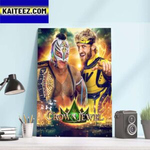 Rey Mysterio Will Defend US Title Against Logan Paul At WWE Crown Jewel Art Decor Poster Canvas