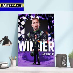 Riley Herbst Winner at Xfinity Series in the NASCAR Playoffs Art Decor Poster Canvas