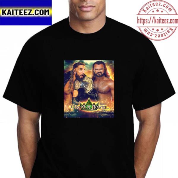 Seth Rollins Vs Drew McIntyre For WWE World Heavyweight Champion At WWE Crown Jewel Vintage T-Shirt