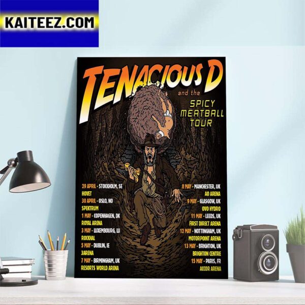 Tenacious D And The Spicy Meatball Tour Art Decor Poster Canvas