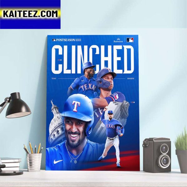 Texas Rangers Are Back In The MLB Postseason For The First Time Since 2016 Art Decor Poster Canvas