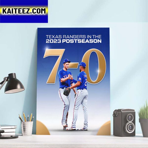 Texas Rangers In The 2023 MLB Postseason Art Decor Poster Canvas