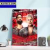 Seth Rollins Vs Drew McIntyre For WWE World Heavyweight Champion At WWE Crown Jewel Art Decor Poster Canvas