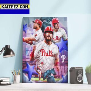 The First-Pitch Home Run at MLB Postseason For Kyle Schwarber Philadelphia Phillies Art Decor Poster Canvas
