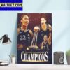 The Las Vegas Aces Defeat The New York Liberty To Win Back-To-Back 2022 2023 WNBA Champions Titles Art Decor Poster Canvas