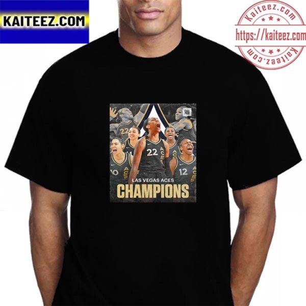 The Las Vegas Aces Repeat As Champions 2022 2023 The First Repeat Champions Since The Los Angeles Sparks In 2001 And 2002 Vintage T-Shirt