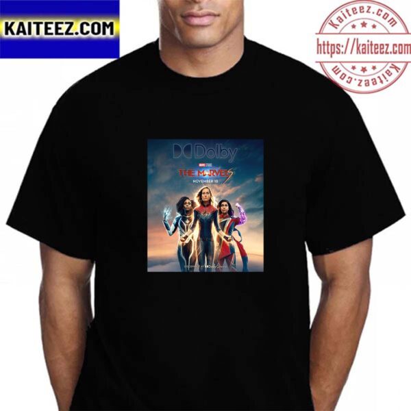 The Marvels Movie Of Marvel Studios Dolby Cinema Poster Vintage T-Shirt