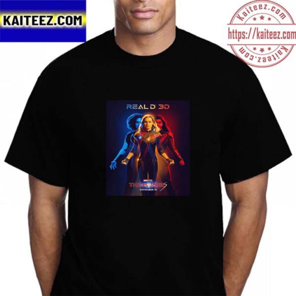 The Marvels Movie Of Marvel Studios RealD 3D Poster Vintage T-Shirt