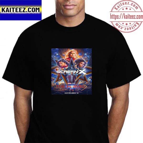 The Marvels Movie Of Marvel Studios ScreenX Poster Vintage T-Shirt
