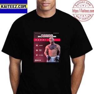 The Notorious MMA Conor McGregor Fighter Ratings Featherweight For EA Sports UFC 5 Vintage T-Shirt