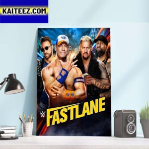 The Super Team Of John Cena And LA Knight Take On Jimmy Uso And Solo Sikoa At WWE Fastlane Art Decor Poster Canvas