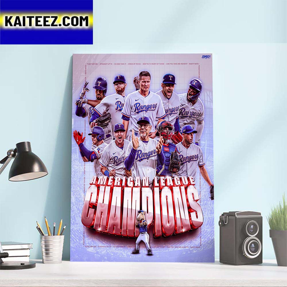 The Texas Rangers Are 2023 AL Champions And World Series Bound Art Decor Poster Canvas