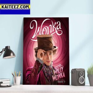 Timothee Chalamet as Willy Wonka in Wonka Movie Art Decor Poster Canvas