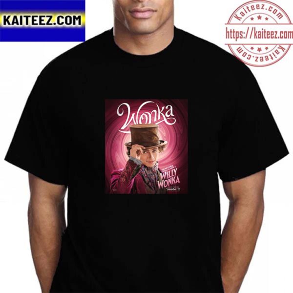 Timothee Chalamet as Willy Wonka in Wonka Movie Vintage T-Shirt