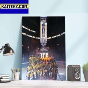 Vegas Golden Knights Raise 2022-23 Stanley Cup Championship Banner Art Decor Poster Canvas