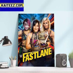 WWE Womens Champion Iyo Sky Defends Against Asuka And Charlotte Flair At WWE Fastlane Art Decor Poster Canvas