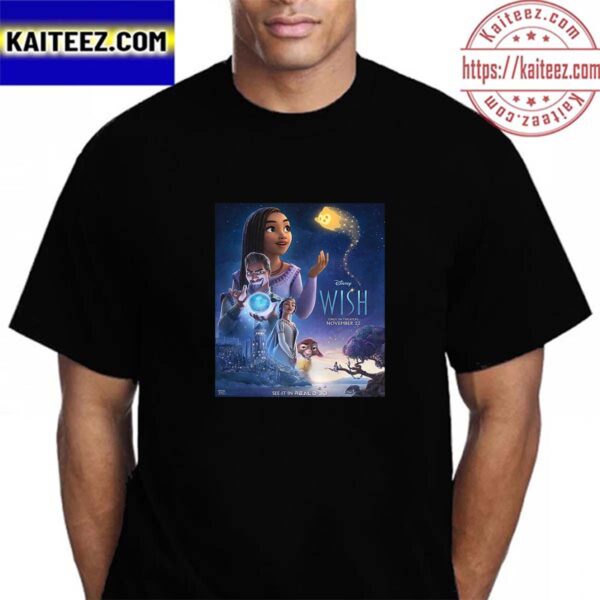 Wish 2023 RealD 3D Official Poster Vintage T-Shirt